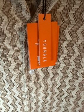 YoungLA Beige Knit Top with Orange Tag